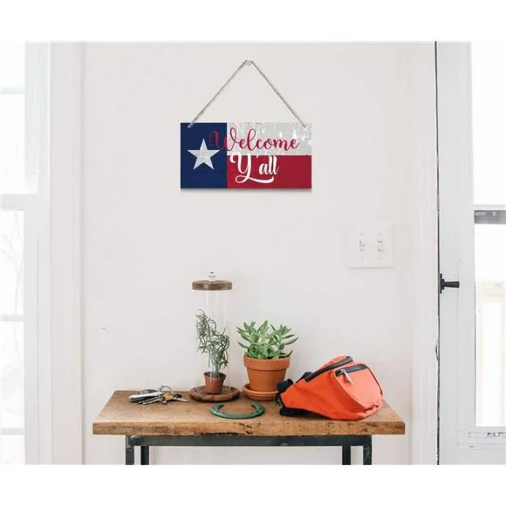 Welcome Y'all Decor‎ Sign Hanging Wood Sign Home Decorative Printed Wood Wall